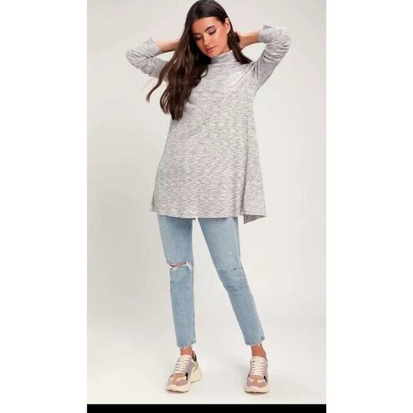 Free People/We The Free Sz XS Turtleneck Tunic‎ Top Boho Cozy Casual - Picture 1 of 14